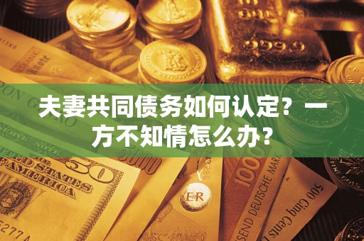 北京夫妻共同债务如何认定？一方不知情怎么办？