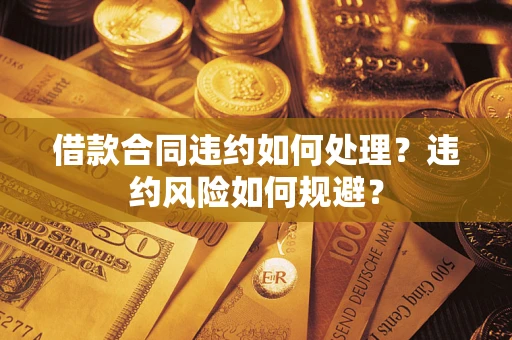 北京借款合同违约如何处理？违约风险如何规避？
